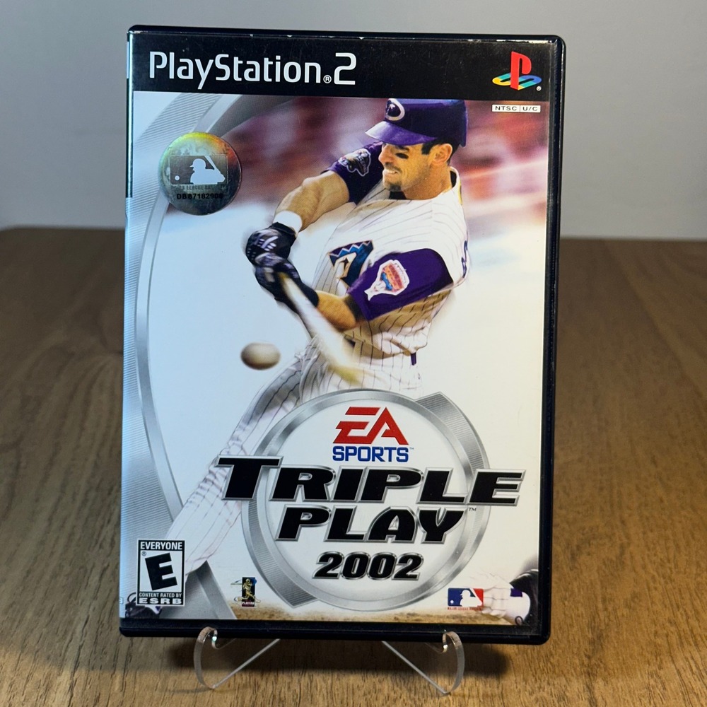 EA Sports Triple Play 2002 PlayStation 2 PS2 Black Good MLB Baseball Game